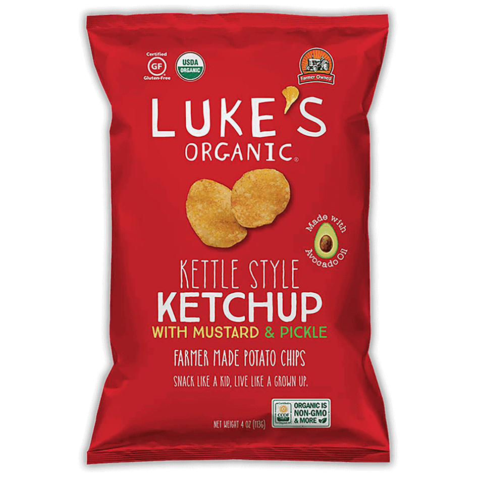Download Luke's Organic Potato Chips - Ketchup with Mustard & Pickle, 113g - Justlife Shop